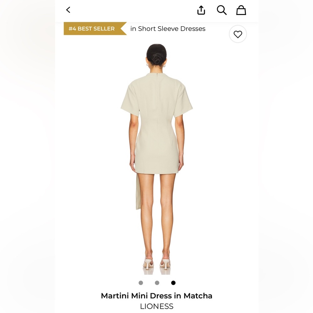 Lioness martini mini dress in matcha green